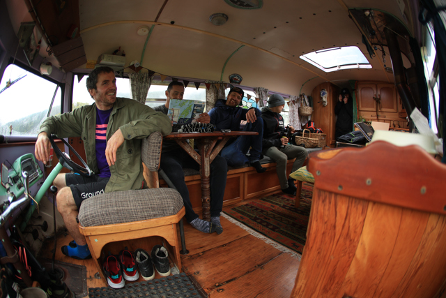 SCB, Santa Cruz BIcycles, Iago Garay, Mark Scott, Josh Bryceland, Josh Lewis, Max Schumann, Cedric Gracia, Jamie Nicoll, Bus Trip, Bedford, VW, Camping