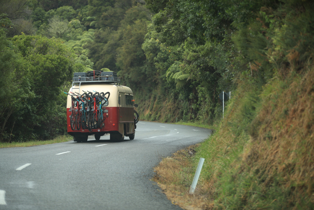 SCB, Santa Cruz BIcycles, Iago Garay, Mark Scott, Josh Bryceland, Josh Lewis, Max Schumann, Cedric Gracia, Jamie Nicoll, Bus Trip, Bedford, VW, Camping